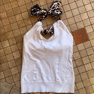 Milly of NY, scarf tie halter top. Size large. GUC